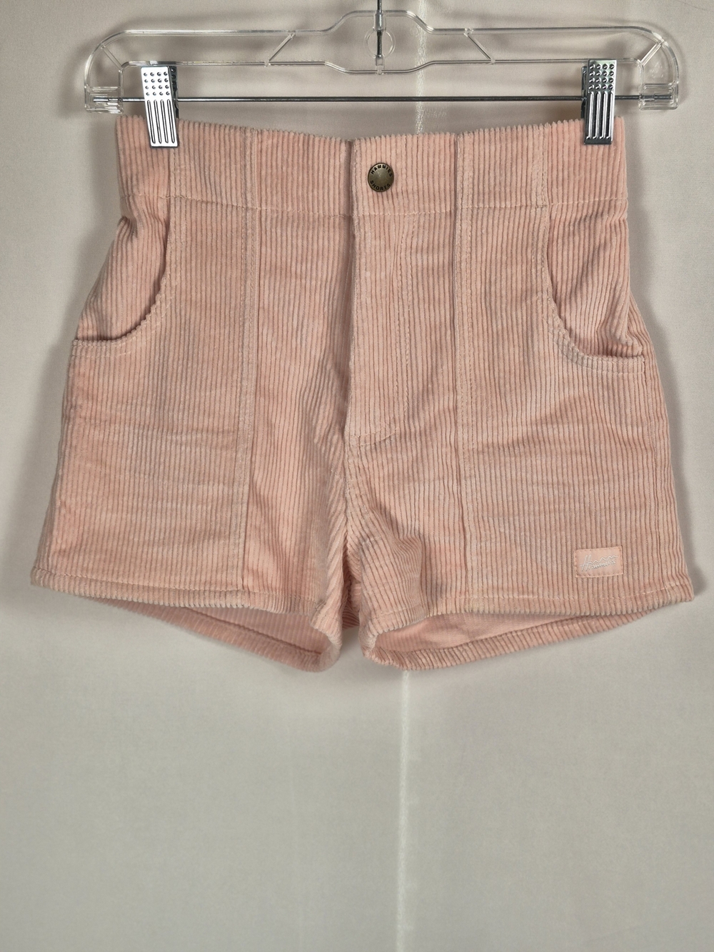 Hammies High-Waist Corduroy Shorts in Blush Pink Size 24
